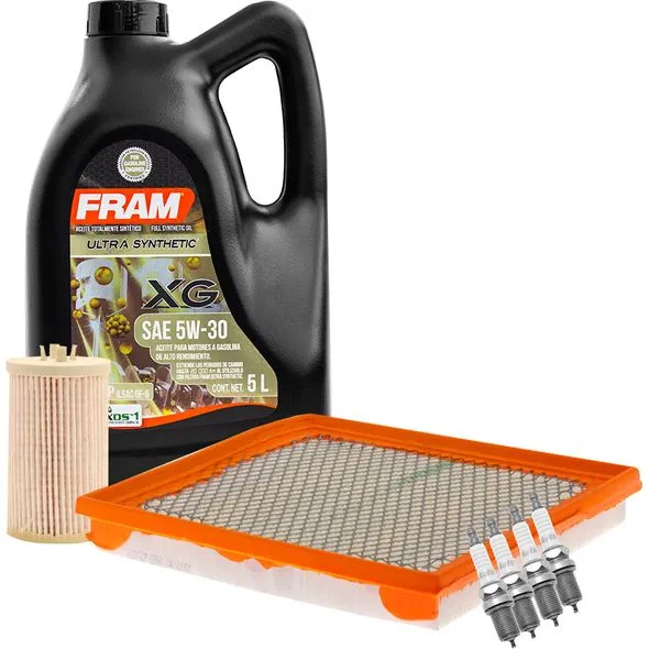 Kit De Afinación Con Aceite 5W30 Sintético, Bujías Iridio Y 2 Filtros (7 Piezas)